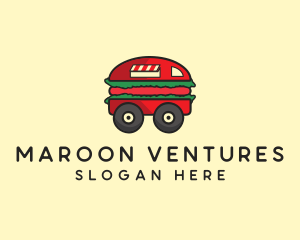 Burger Sandwich Food Truck logo design