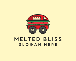 Burger Sandwich Food Truck logo design