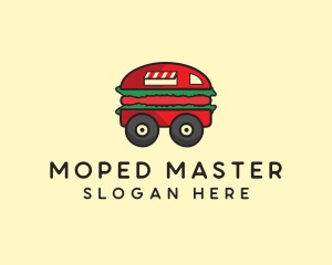 Burger Sandwich Food Truck logo design