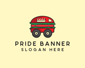 Burger Sandwich Food Truck logo design