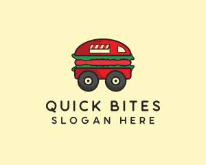 Burger Sandwich Food Truck logo design