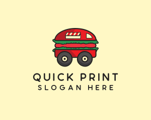 Burger Sandwich Food Truck logo design