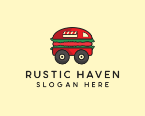 Burger Sandwich Food Truck logo design