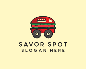 Burger Sandwich Food Truck logo design