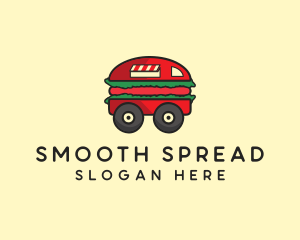 Burger Sandwich Food Truck logo design