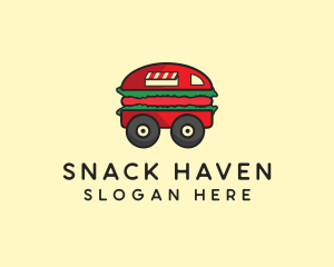 Burger Sandwich Food Truck logo design