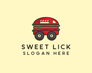 Burger Sandwich Food Truck logo design