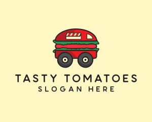 Burger Sandwich Food Truck logo design