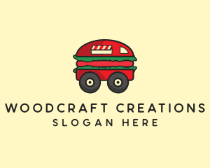 Burger Sandwich Food Truck logo design