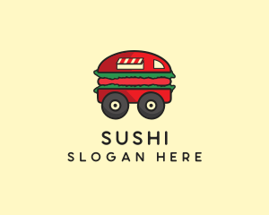 Burger Sandwich Food Truck logo design