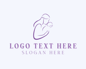 Postpartum - Mom Baby Doula logo design