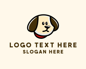 Dog Walker - Dog Head Collar logo design