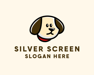 Puppy - Dog Head Collar logo design