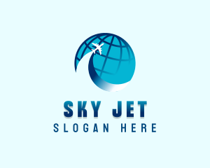 Globe Airline Plane logo design