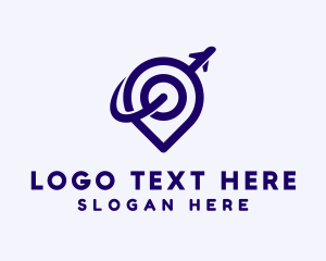 Travel Blogger - Location Pin Airline logo design