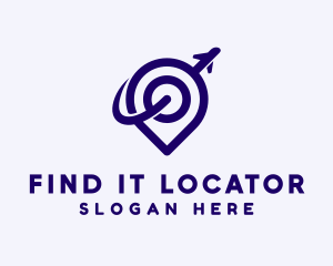 Location Pin Airline logo design