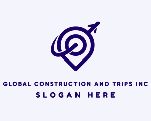 Trip - Location Pin Airline logo design