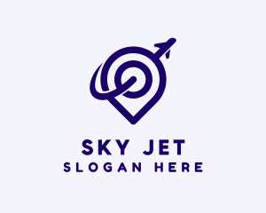 Airline - Location Pin Airline logo design