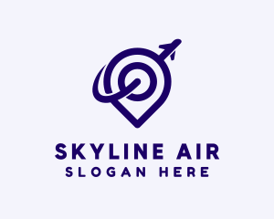 Airline - Location Pin Airline logo design