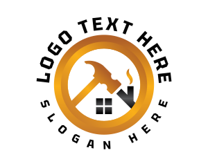 Housing - Premium Hammer Construction logo design