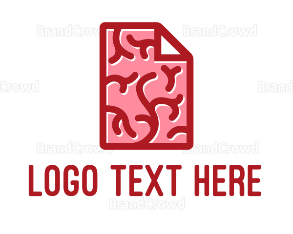 Red Brain Document Logo