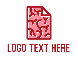 File - Red Brain Document logo design
