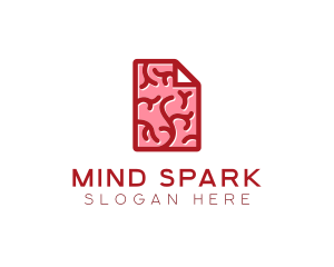 Stimulation - Brain Document File logo design