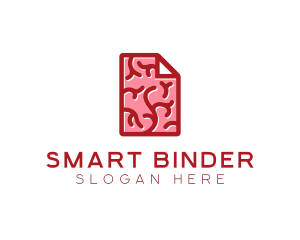 Brain Document File logo design