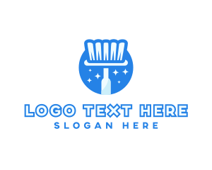 Clean - Cleaning Brush Housekeeper logo design