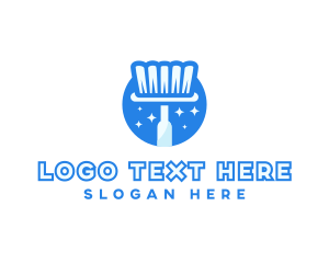 Deep Clean - Cleaning Brush Housekeeper logo design