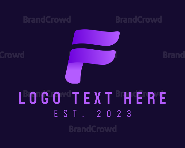 Modern Gradient Letter F Logo