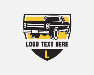 Transport - Pickup Truck Shield logo design