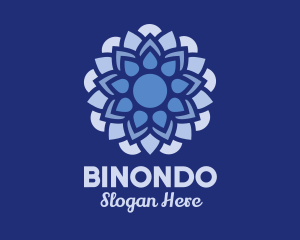 Blue Floral Decoration  Logo
