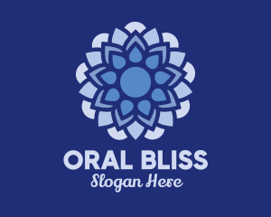 Blue Floral Decoration  Logo