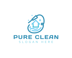 Water Pressure House Cleaning logo design