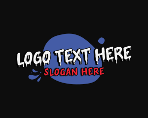 Blogger - Freestyle Paint Wordmark logo design