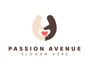 Passion - Hand Heart Sign logo design