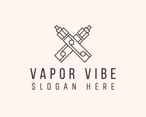 Vapor Vape Cross logo design