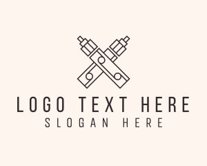 Vape Pen - Vapor Vape Cross logo design