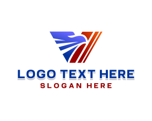 Veteran - Eagle Aviation Letter V logo design