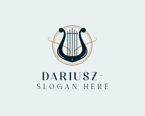 String - Premium Lyre Music logo design