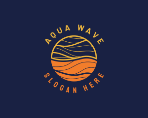 Elegant Sunrise Waves logo design