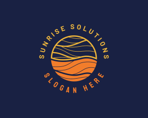 Sunrise - Elegant Sunrise Waves logo design