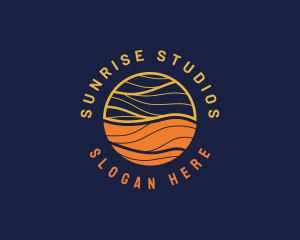 Elegant Sunrise Waves logo design