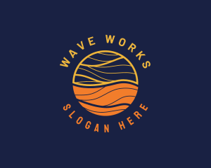 Elegant Sunrise Waves logo design