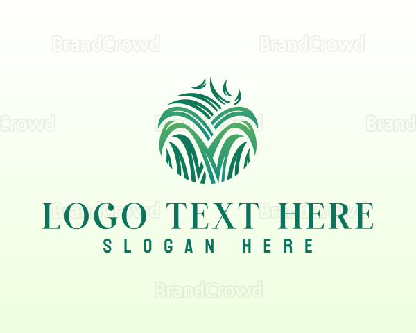 Organic Grass Landscaping Logo