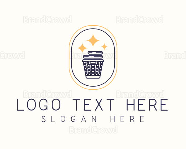 Sparkly Clean Laundry Business Logo