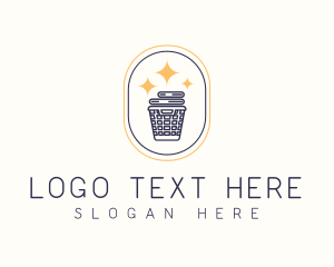 Washing - Sparkly Clean Laundry Business logo design