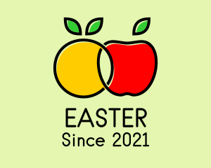 Orange Apple Fruit  logo design