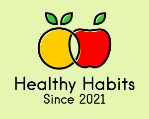 Nutrition - Orange Apple Fruit logo design